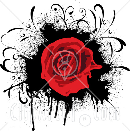 clip art rose flower. red rose flower background.
